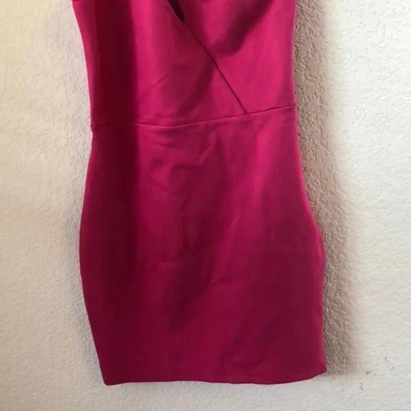 Revolve superdown asymmetrical mini dress pink one shoulder - Picture 5 of 9